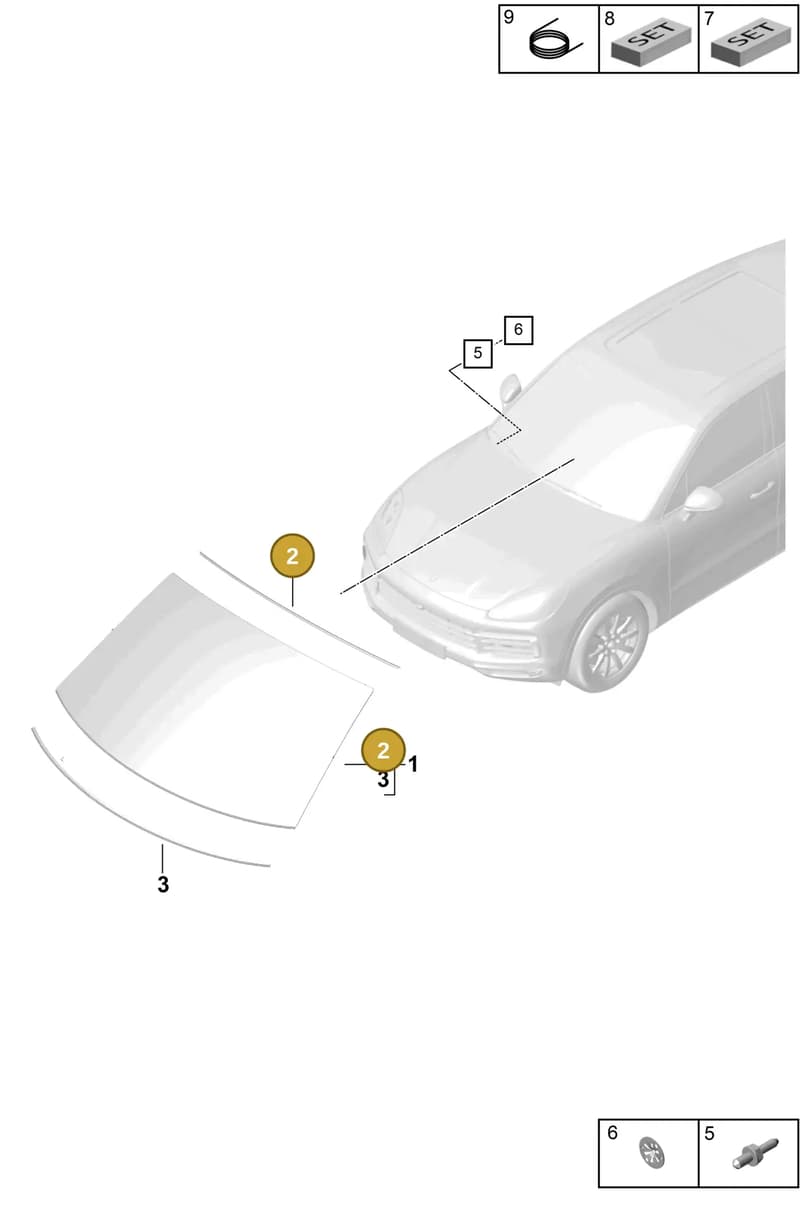 9Y0845022D — Porsche Cayenne (2017-2023) diagram p51805000, position 2
