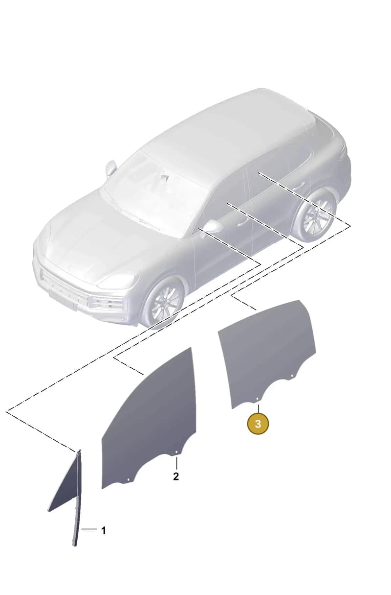 9Y0845025A — Porsche Cayenne Coupe (2023-2023) diagram p60805010, position 3
