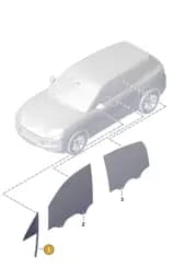 9Y0845317CC Porsche Side Window