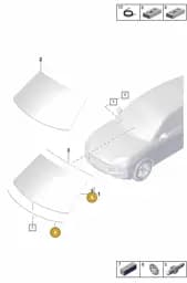 9Y0845522A Porsche Seal for Front Window