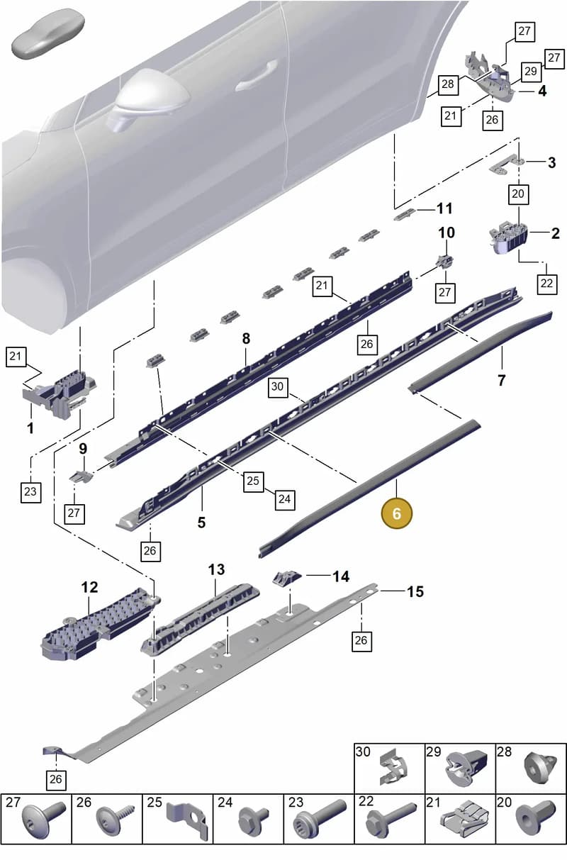 9Y0853538OK1 — Porsche Cayenne Hybrid Coupe (2023-) diagram p60810240, position 6