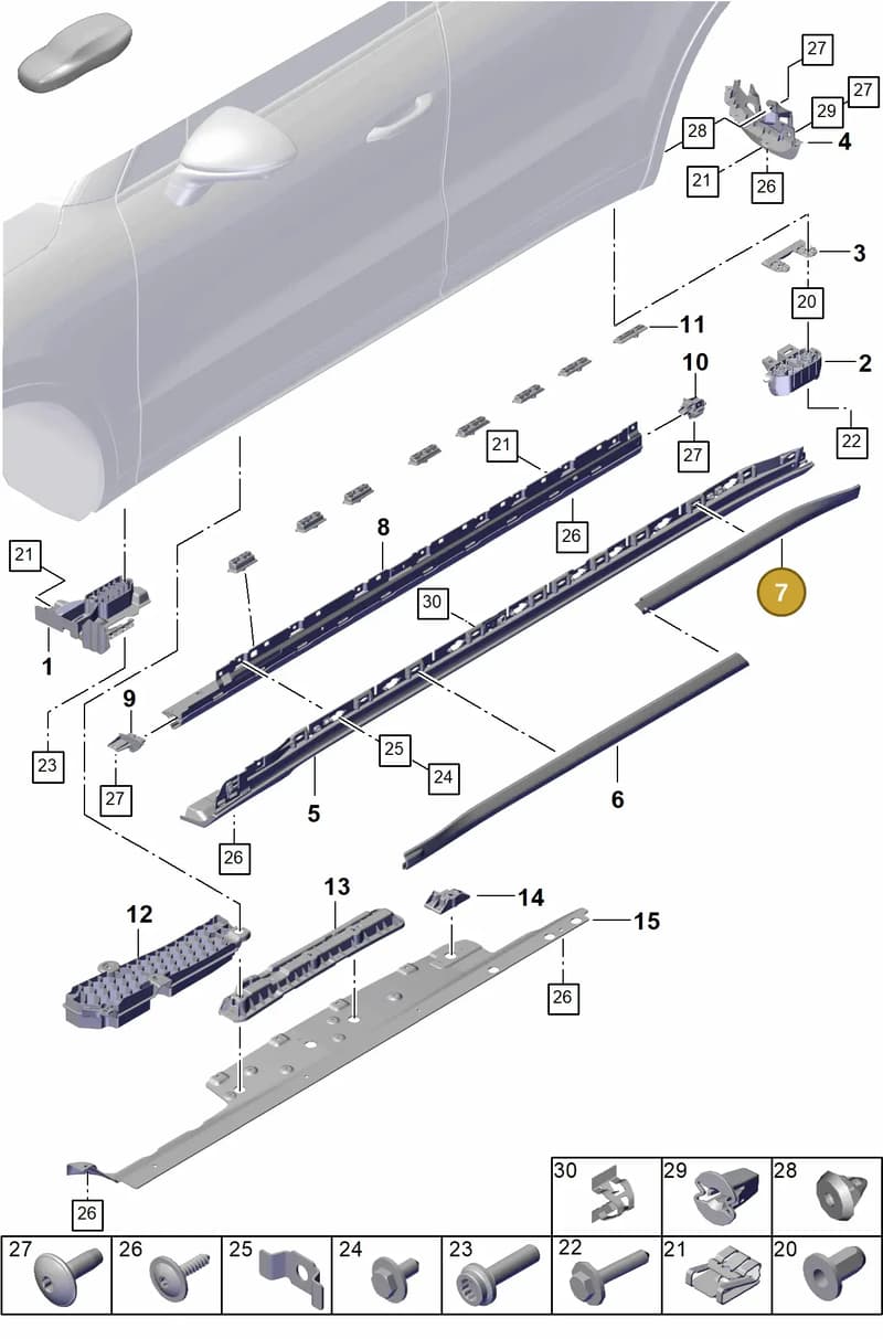 9Y0853540OK1 — Porsche Cayenne Hybrid Coupe (2023-) diagram p60810240, position 7