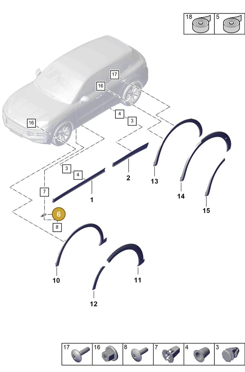 9Y0853648B — Porsche Cayenne Coupe (2023-2023) diagram p60810300, position 6