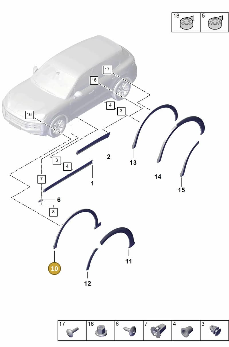 9Y0853717KG2X — Porsche Cayenne Hybrid Coupe (2023-) diagram p60810350, position 10