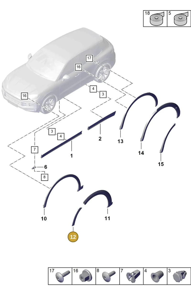9Y0853718NG2X — Porsche Cayenne Coupe (2023-2023) diagram p60810300, position 12