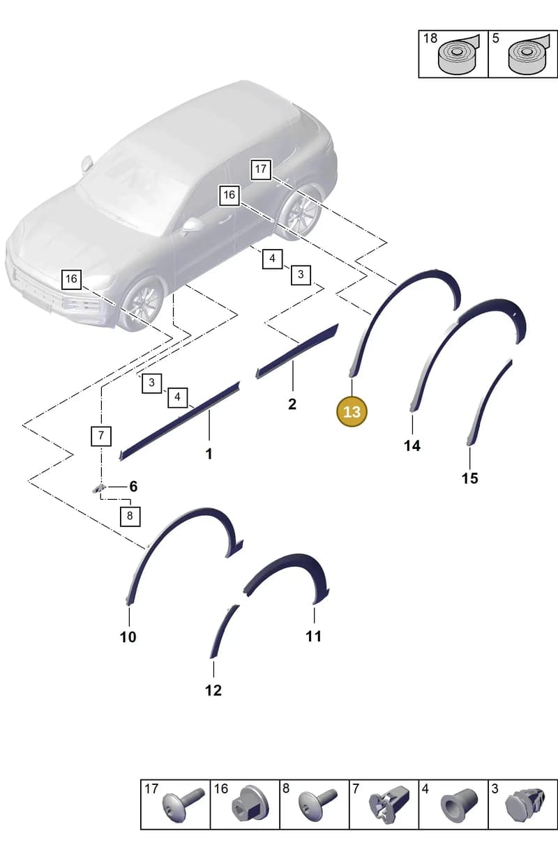9Y0854731JG2X — Porsche Cayenne Hybrid Coupe (2023-) diagram p60810300, position 13