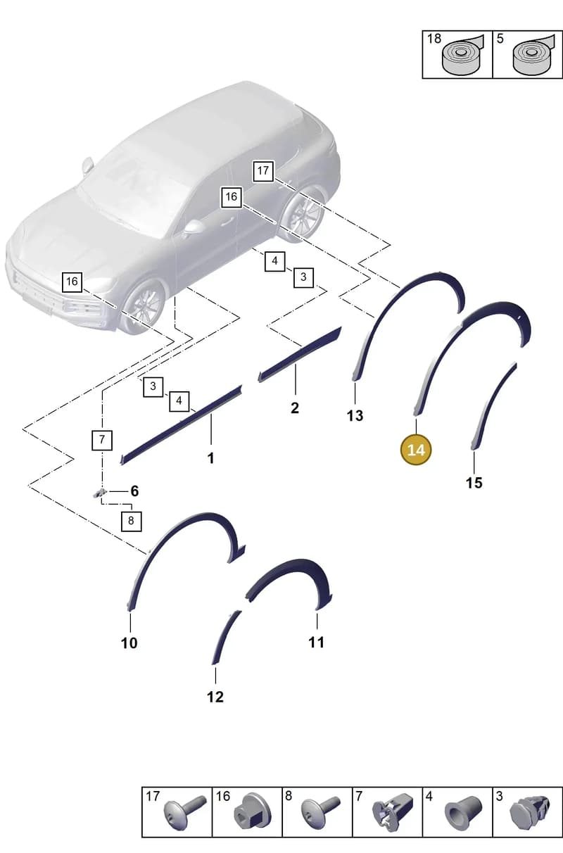 9Y0854732PG2X — Porsche Cayenne Coupe (2023-2023) diagram p60810300, position 14