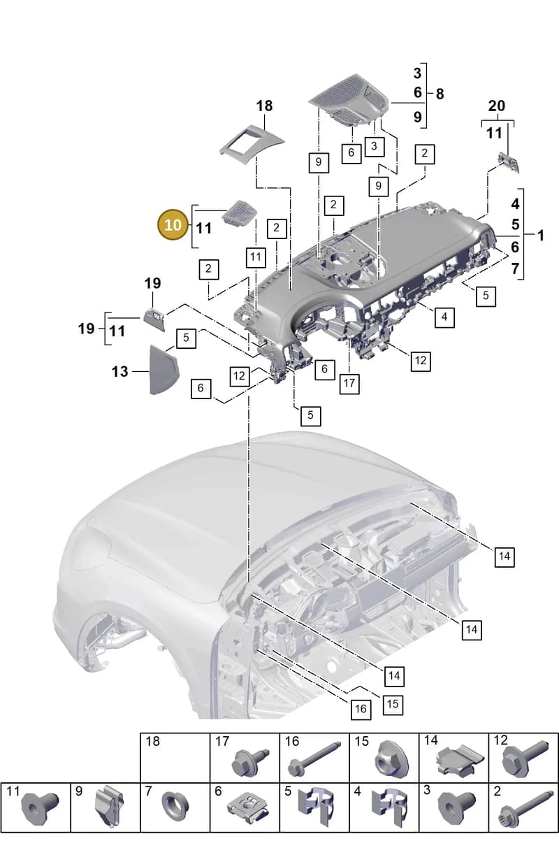 9Y0857227C5Q0 — Porsche Cayenne Coupe (2023-2023) diagram p60809000, position 10