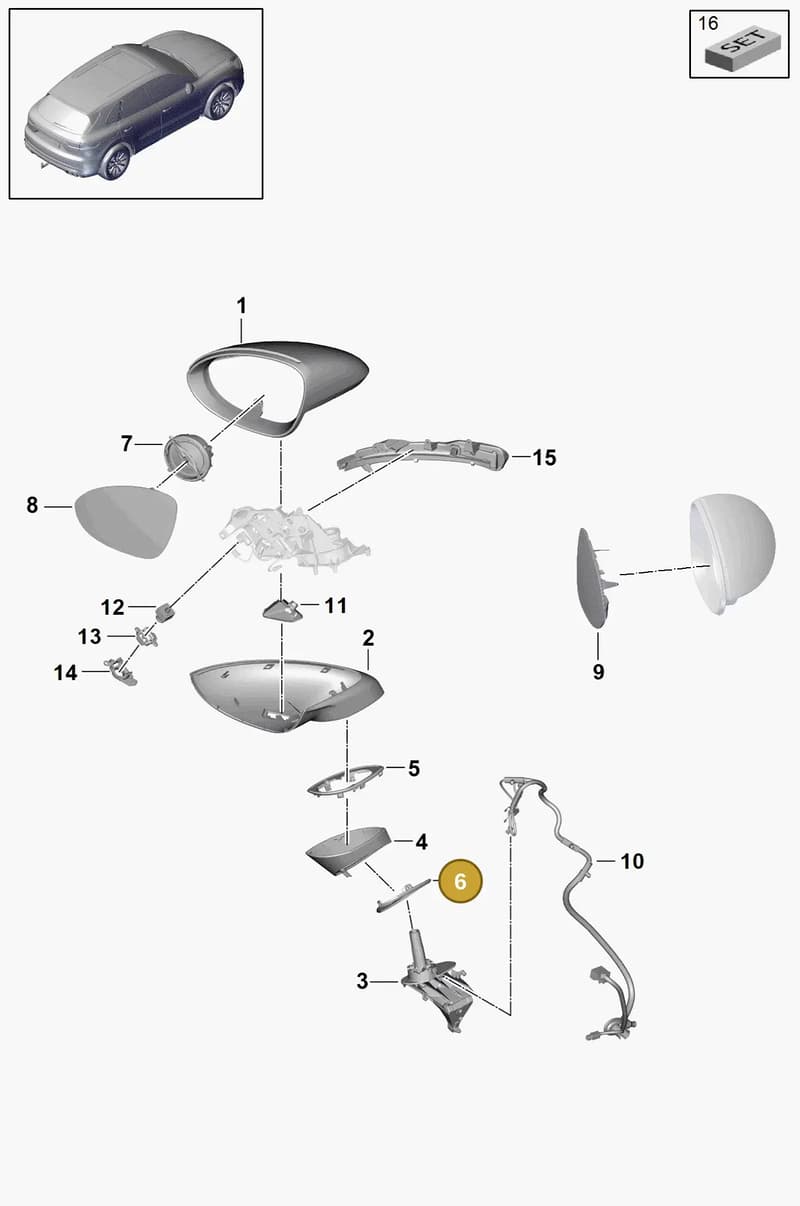 9Y0857556 — Porsche Cayenne (2017-2023) diagram p51809050, position 6