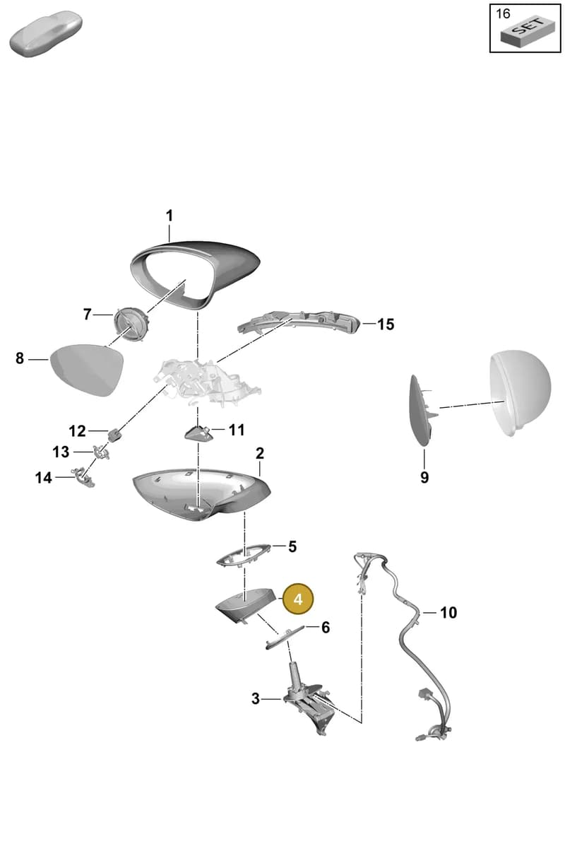 9Y0857578AG2X — Porsche Cayenne Coupe (2023-2023) diagram p60809500, position 4