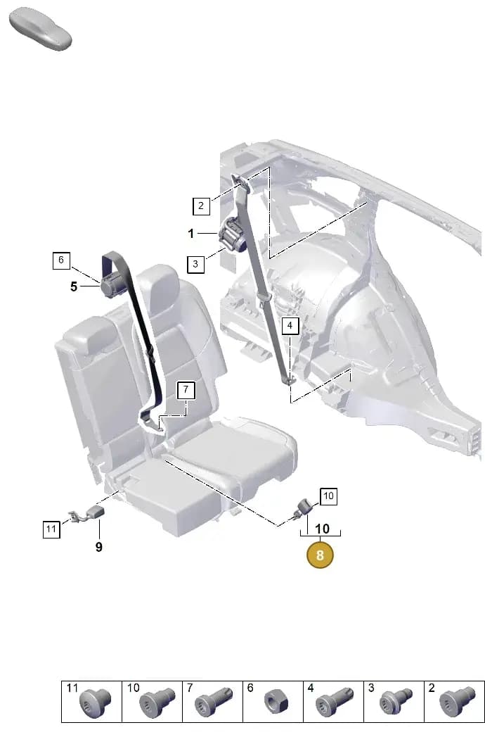 9Y0857754D — Porsche Cayenne Coupe (2023-2023) diagram p60812100, position 8