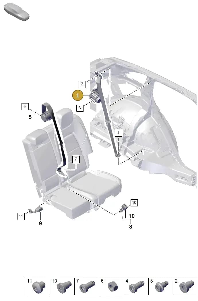 9Y0857805COH7 — Porsche Cayenne Hybrid Coupe (2023-) diagram p60812100, position 1