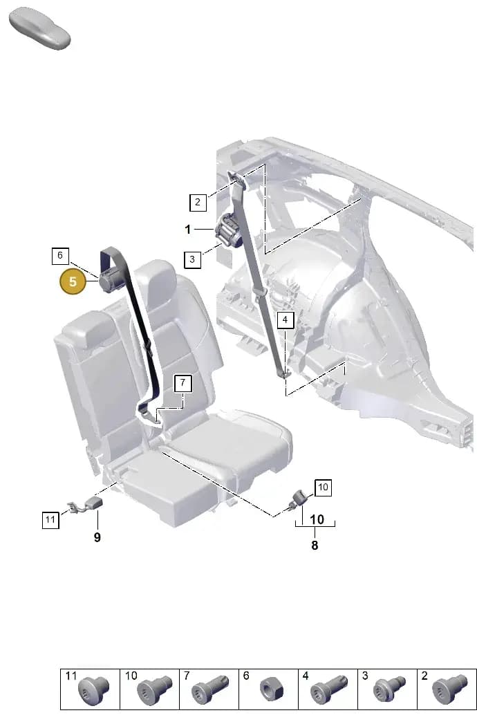 9Y0857807HCP — Porsche Cayenne Hybrid Coupe (2023-) diagram p60812100, position 5