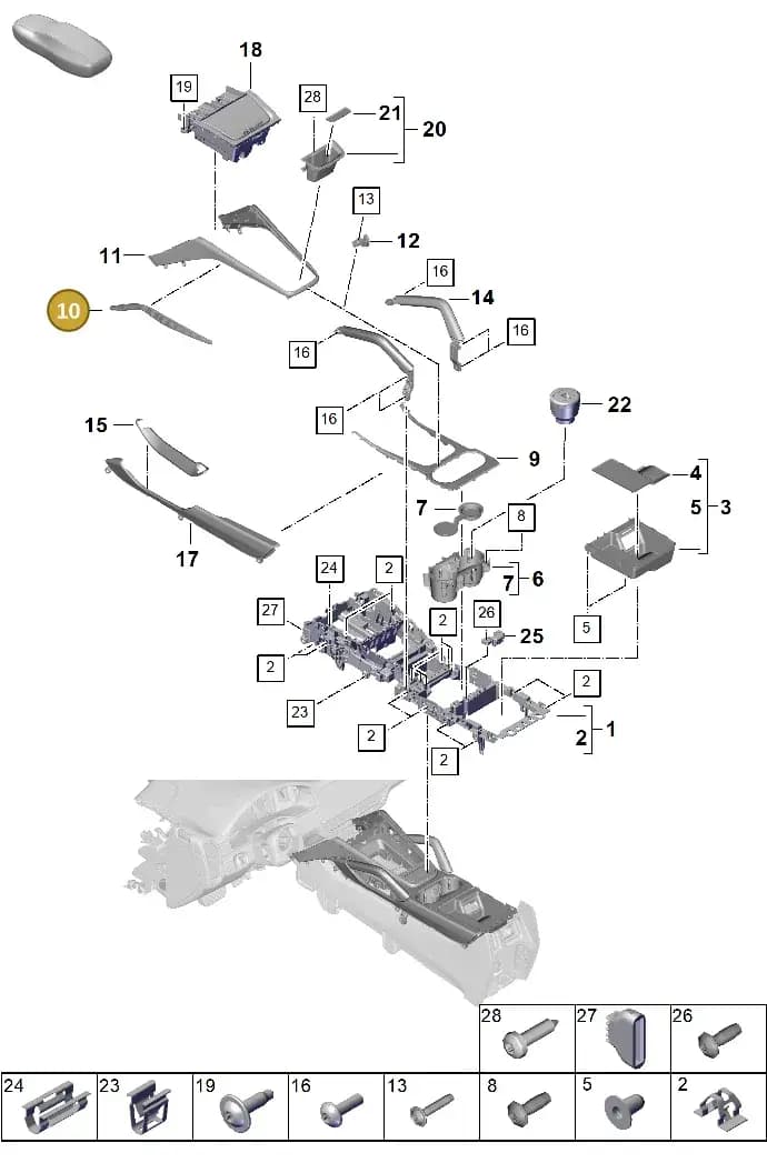 9Y0858082A — Porsche Cayenne Coupe (2023-2023) diagram p60809300, position 10