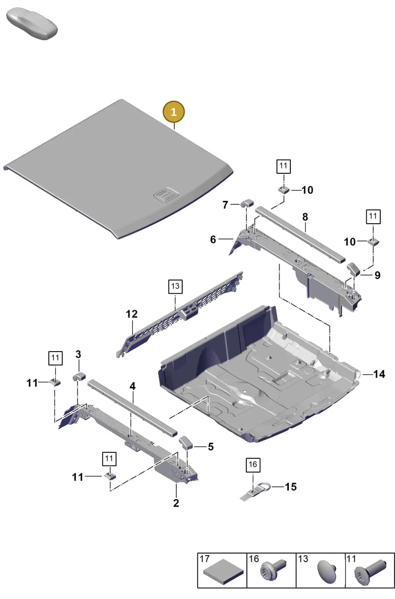 9Y0858855DDK4 — Porsche Cayenne Coupe (2023-2023) diagram p60807550, position 1