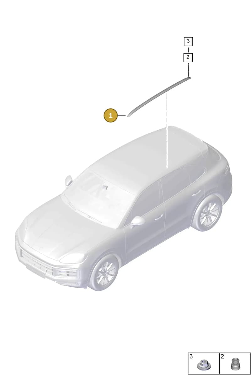 9Y0860044B — Porsche Cayenne Coupe (2023-2023) diagram p60810500, position 1