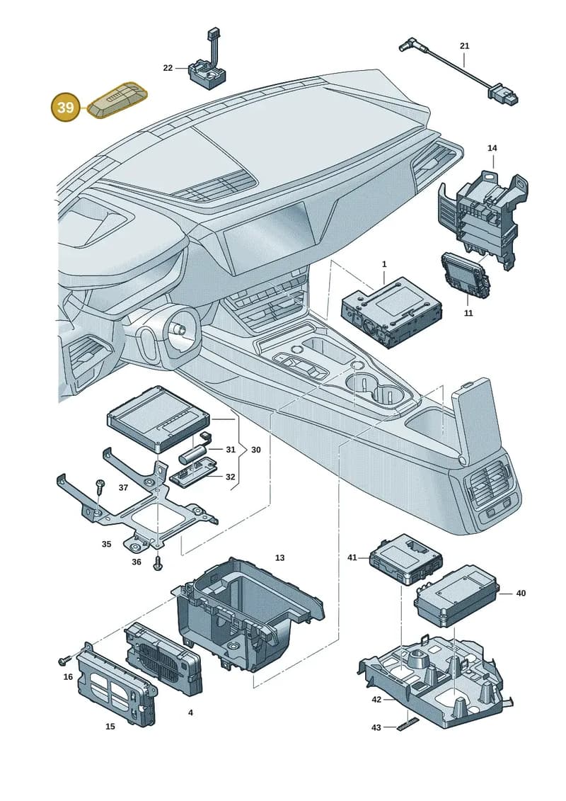 9Y0862077D — Audi RS e-tron GT (2020-2025) diagram 4j1035550, position 39