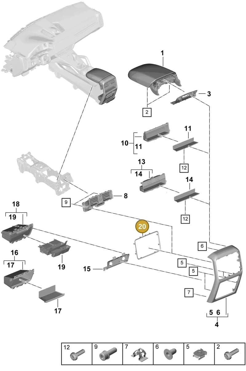 9Y0862115A5Q0 — Porsche Cayenne (2017-2023) diagram p51809040, position 20