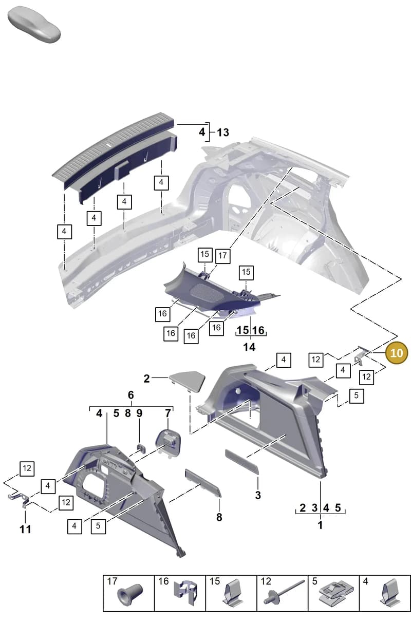 9Y0863253A — Porsche Cayenne Coupe (2023-2023) diagram p60807500, position 10