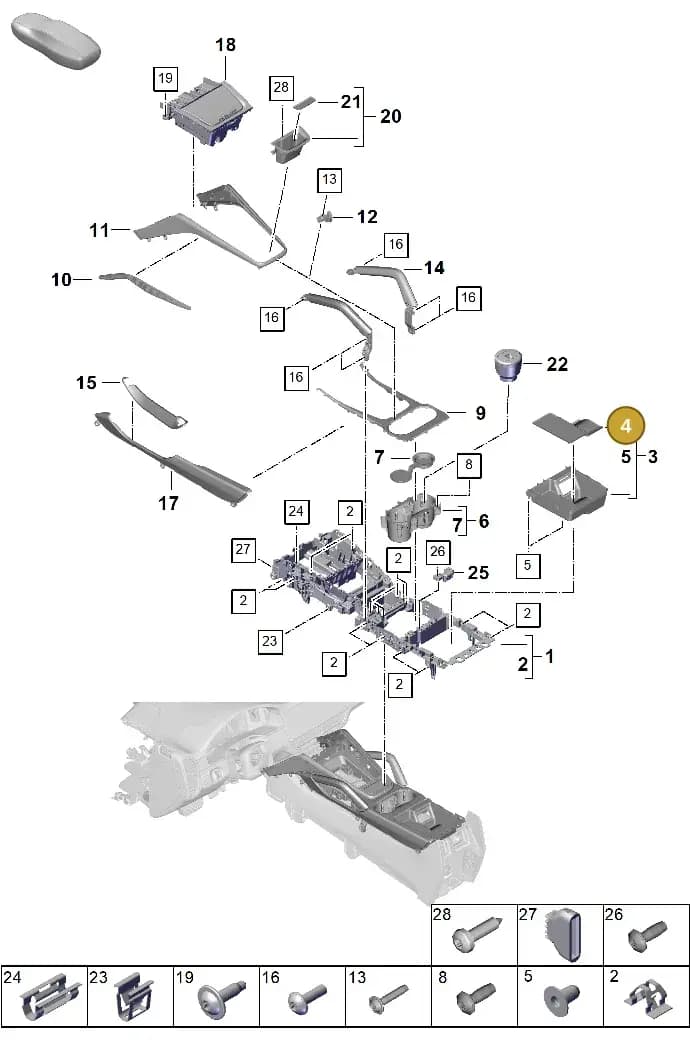 9Y0863301H — Porsche Cayenne Coupe (2023-2023) diagram p60809300, position 4