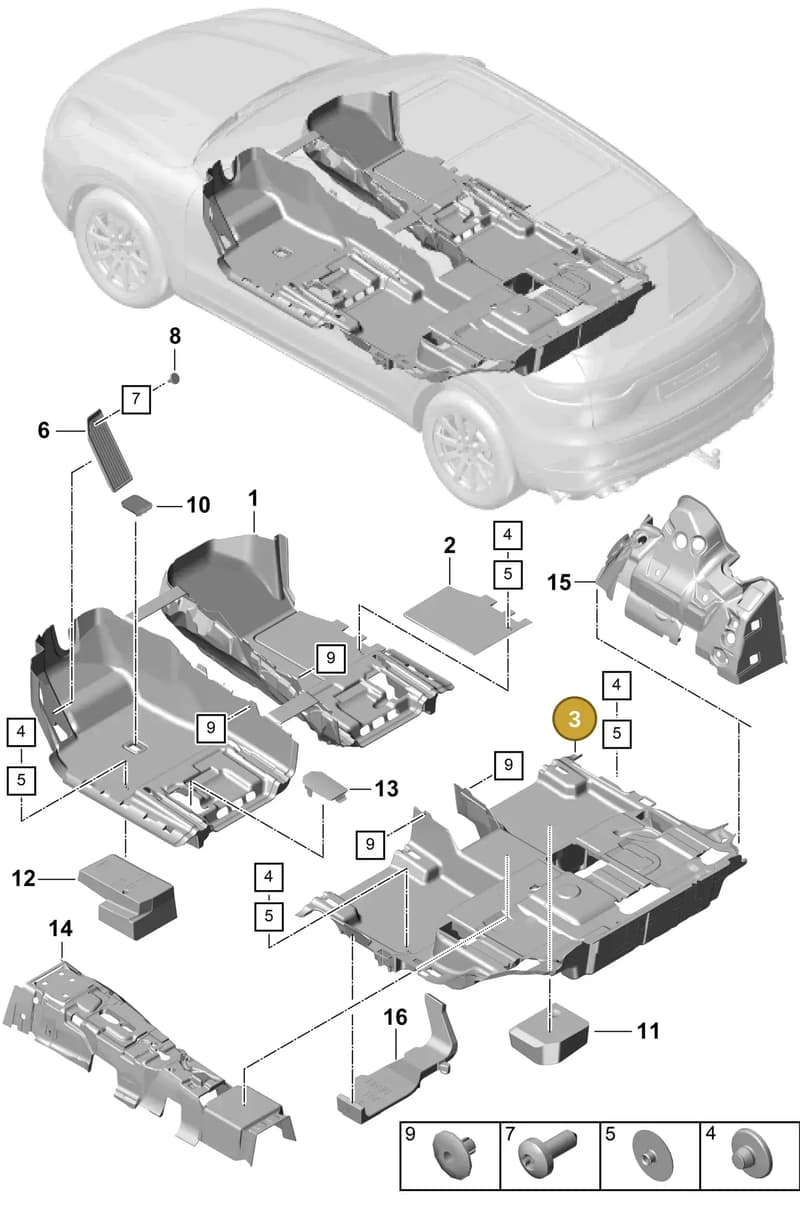 9Y0863367MOU6 — Porsche Cayenne (2017-2023) diagram p51807000, position 3
