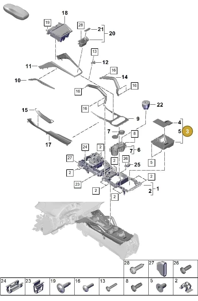 9Y0863383BB — Porsche Cayenne Coupe (2023-2023) diagram p60809300, position 3