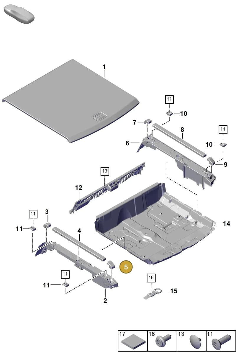 9Y0863657DK4 — Porsche Cayenne Coupe (2023-2023) diagram p60807550, position 5