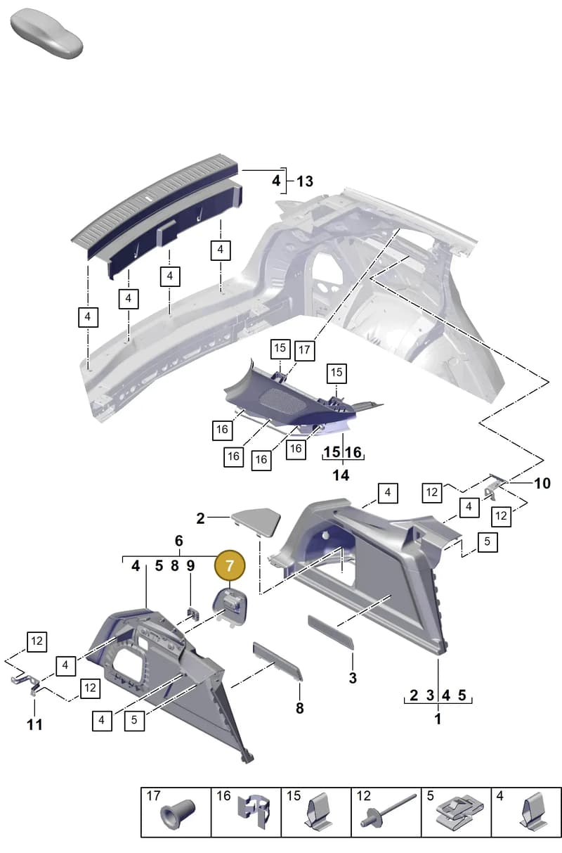 9Y0863992OH7 — Porsche Cayenne Hybrid Coupe (2023-) diagram p60807500, position 7