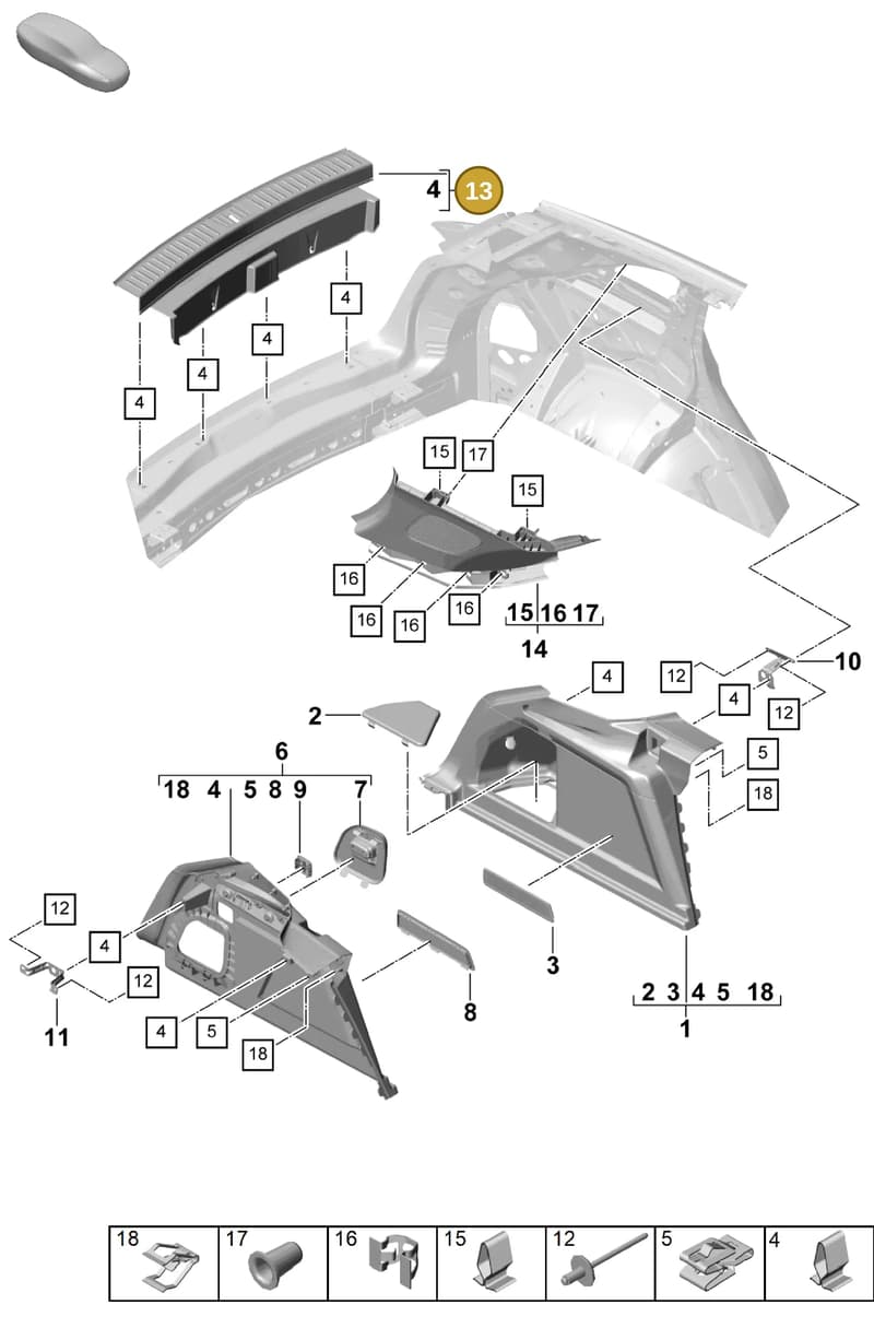 9Y0864483J1E0 — Porsche Cayenne Coupe (2023-2023) diagram p60807520, position 13