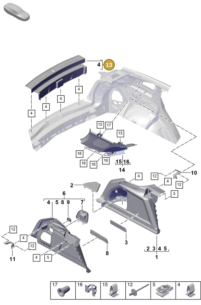 9Y0864483J1E0 — Porsche Cayenne Coupe (2023-2023) diagram p60807500, position 13