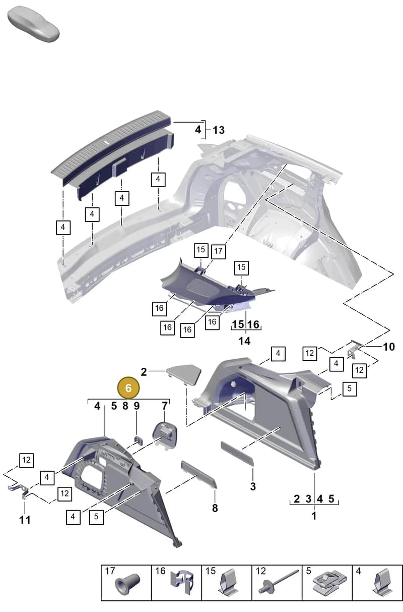 9Y0867038ATDK4 — Porsche Cayenne Coupe (2023-2023) diagram p60807500, position 6