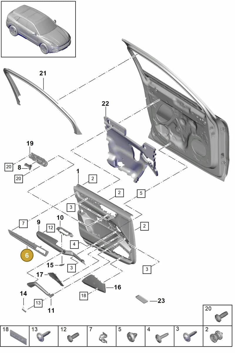 9Y0867101MOI1 — Porsche Cayenne (2017-2023) diagram p51808000, position 6