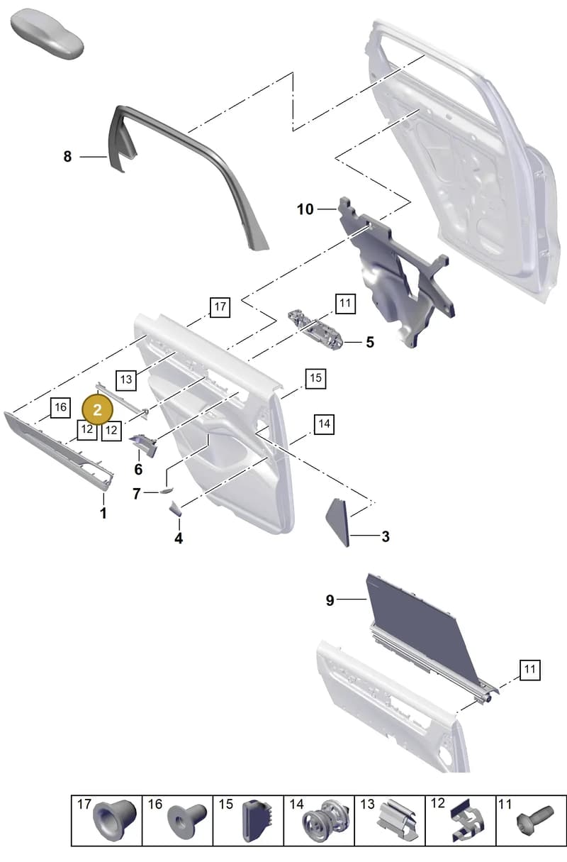 9Y0867380SV0 — Porsche Cayenne Coupe (2023-2023) diagram p60808990, position 2
