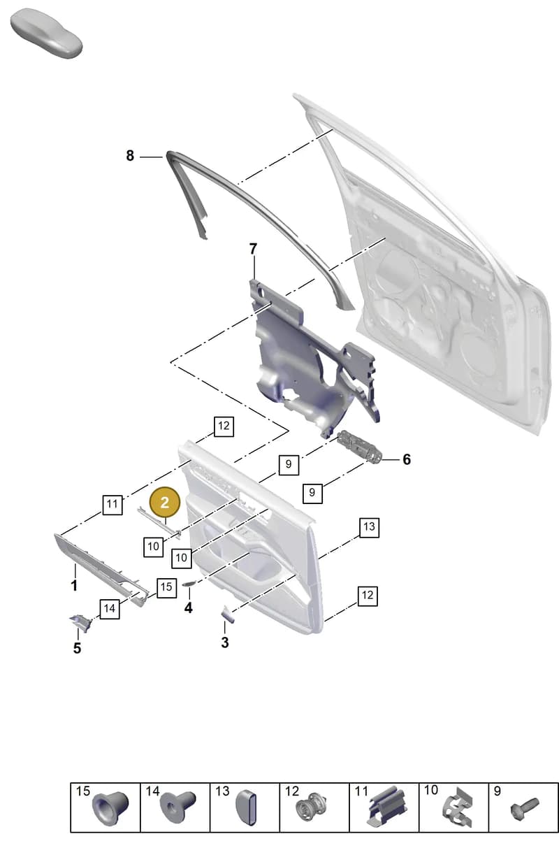 9Y0867380SV0 — Porsche Cayenne Coupe (2023-2023) diagram p60808490, position 2