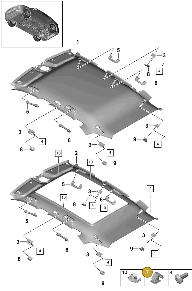 9Y0867926B1E0 — Porsche Cayenne (2017-2023) diagram p51807030, position 7