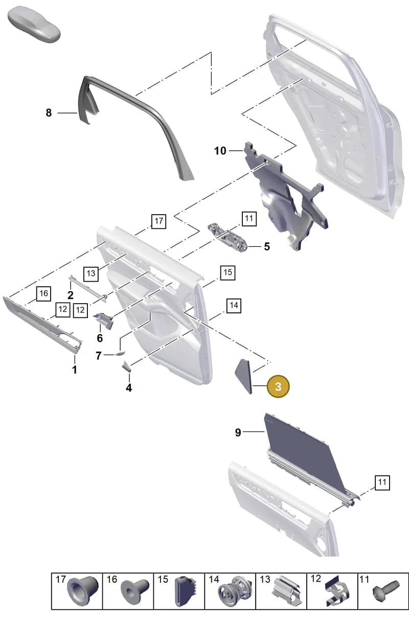 9Y0868960OB8 — Porsche Cayenne Hybrid Coupe (2023-) diagram p60808990, position 3