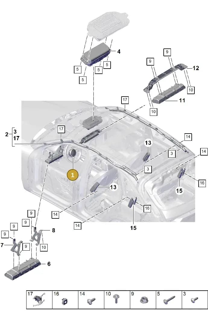 9Y0880201CJIA6 — Porsche Cayenne Coupe (2023-2023) diagram p60812500, position 1