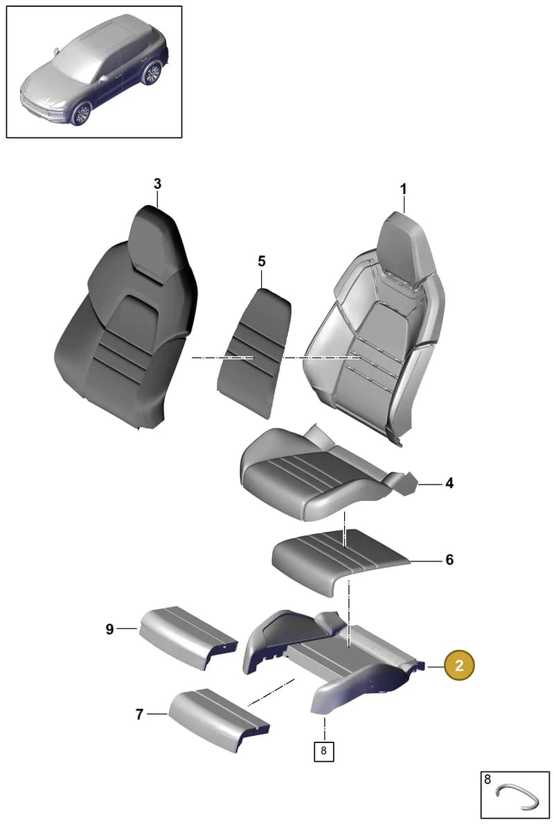 9Y0881376AM — Porsche Cayenne (2017-2023) diagram p51817060, position 2