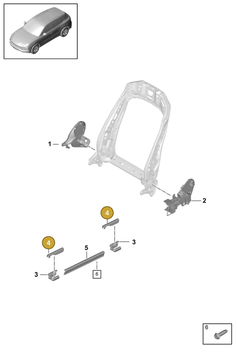 9Y0881405DSOW4 — Porsche Cayenne (2017-2023) diagram p51817000, position 4