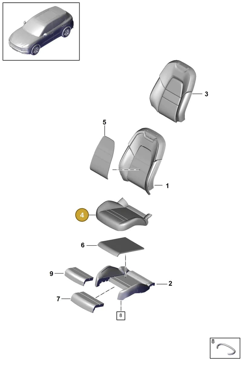 9Y0881406DFIG9 — Porsche Cayenne Diesel V6 (2017-2023) diagram p51817030, position 4