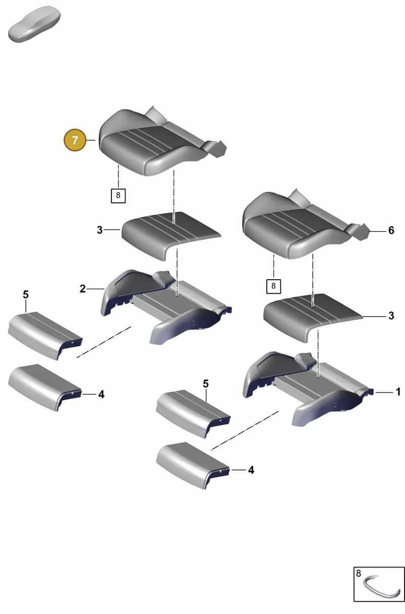 9Y0881406DLOG6 — Porsche Cayenne Hybrid Coupe (2023-) diagram p60817420, position 7
