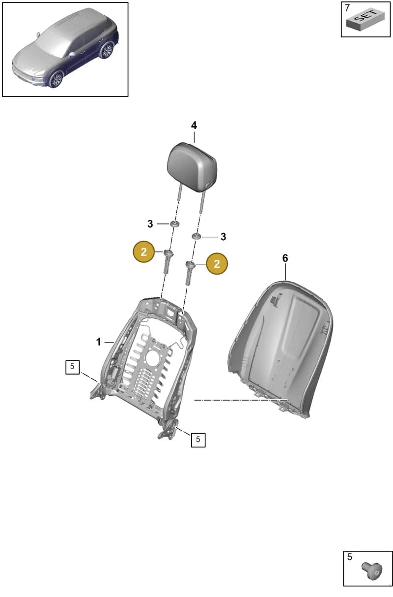 9Y0881560A — Porsche Cayenne (2017-2023) diagram p51817010, position 2