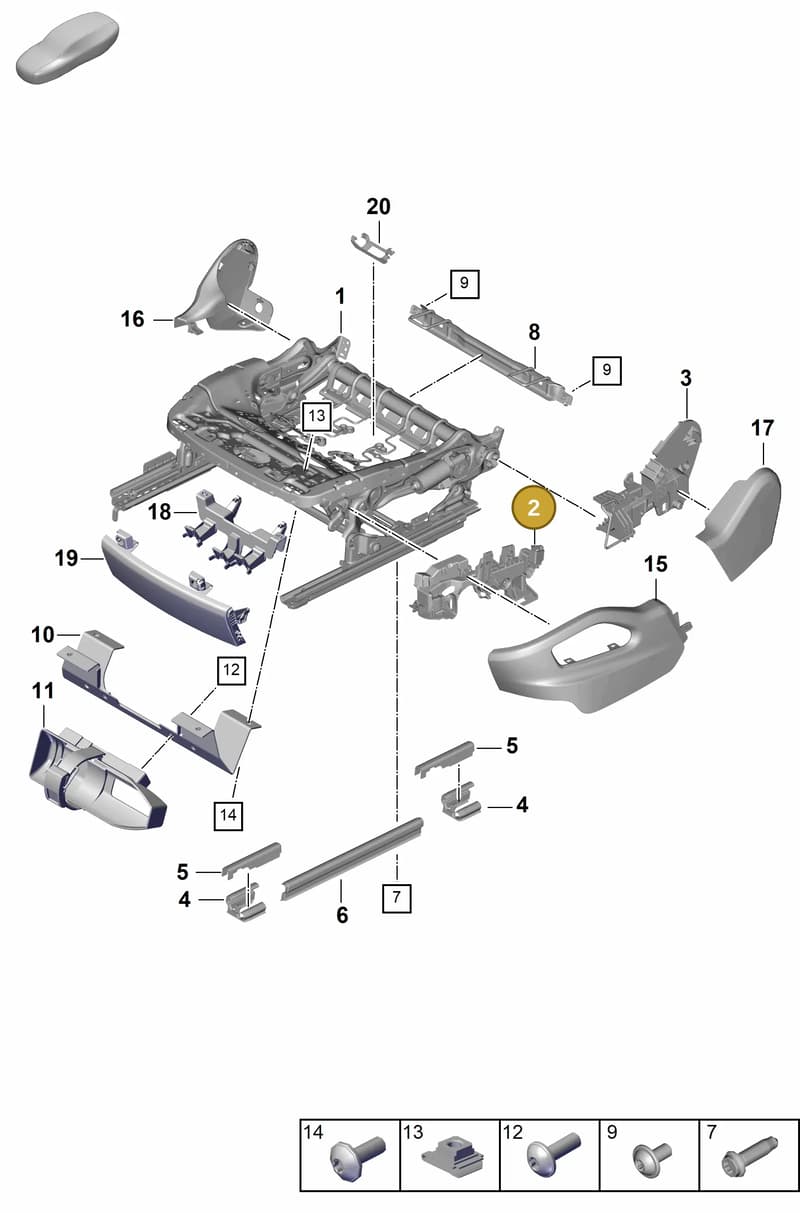 9Y0881560A — Porsche Cayenne Coupe (2023-2023) diagram p60817120, position 2