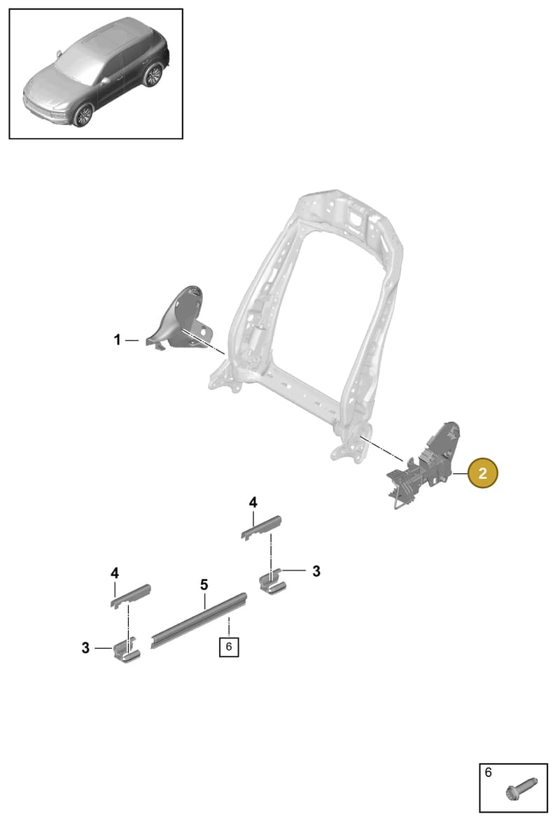 9Y0881646 — Porsche Cayenne (2017-2023) diagram p51817000, position 2