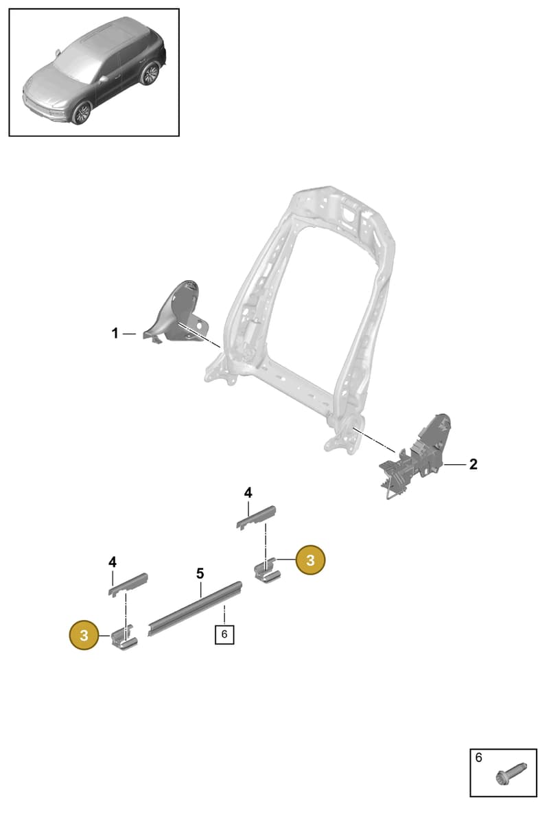9Y0881805CAWEK — Porsche Cayenne (2017-2023) diagram p51817000, position 3