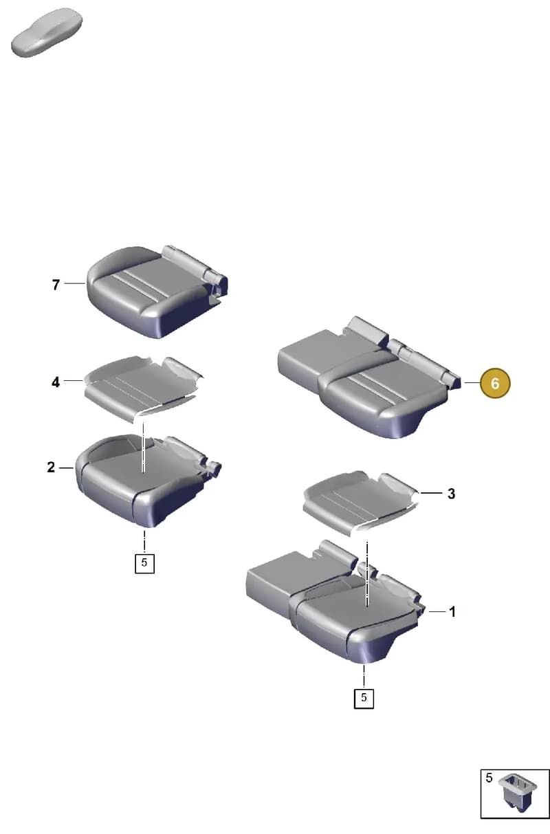 9Y0885405CJ21U — Porsche Cayenne Coupe (2023-2023) diagram p60818400, position 6