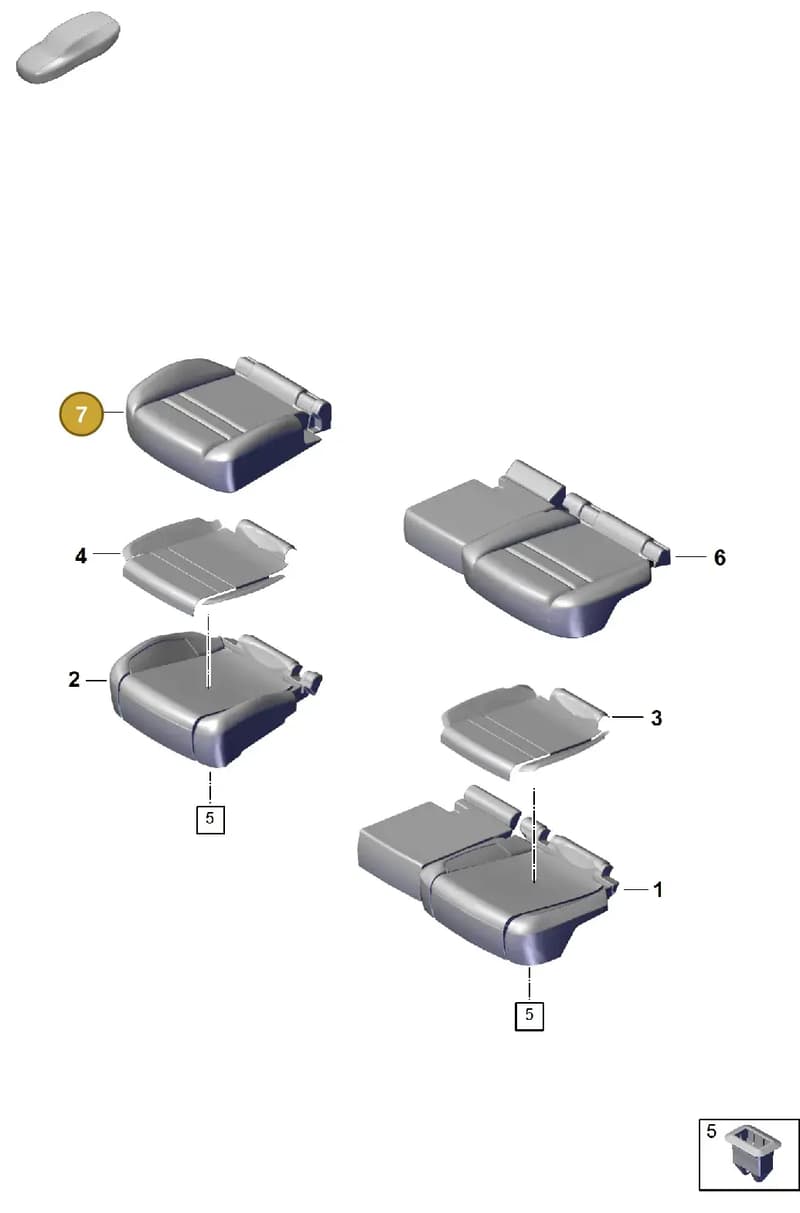 9Y0885406CA21U — Porsche Cayenne Coupe (2023-2023) diagram p60818400, position 7