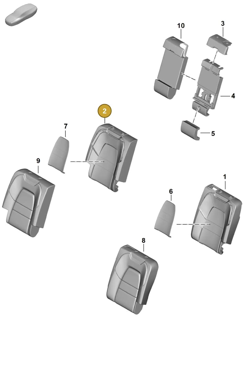 9Y0885776H — Porsche Cayenne Coupe (2023-2023) diagram p60818310, position 2