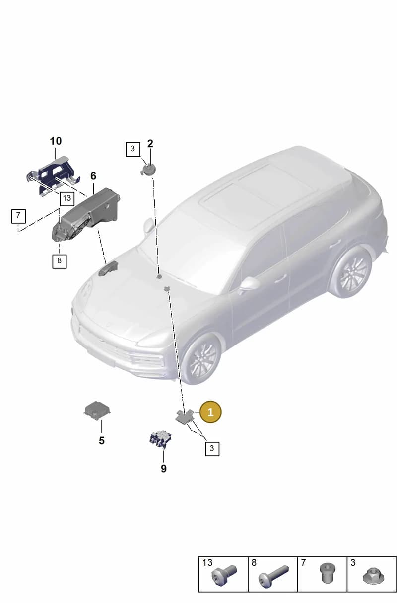9Y0907159BG — Porsche Cayenne (2017-2023) diagram p51911030, position 1