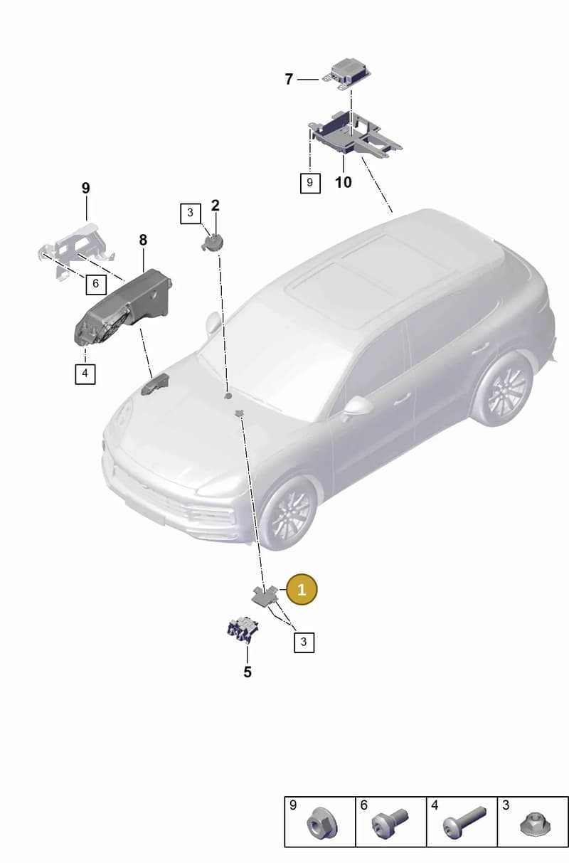 9Y0907159CC — Porsche Cayenne Coupe (2023-2023) diagram p60901600, position 1